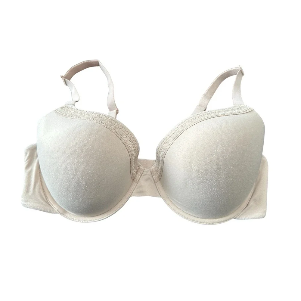 Wacoal Bra Womens Size 40D Underwire Beige Padded Full Coverage Hook Loop #AA3-1